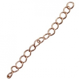 DQ verlengketting 10cm rosé gold plated 19033