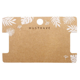 Sieraden kaartje "musthave" leaves brown 62167