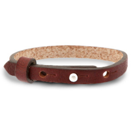 Cuoio armband 8mm leer burgundy brown 66614