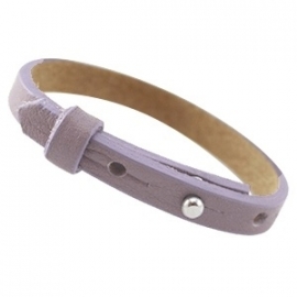Cuoio armband small 8mm leer lavender purple grey 24489