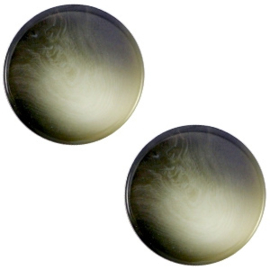 Cabochon Polaris plat 12mm jaquard capulet olive green 35271