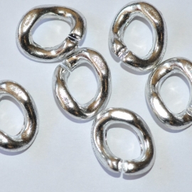 Tussenring 19mm antiekzilver metallook