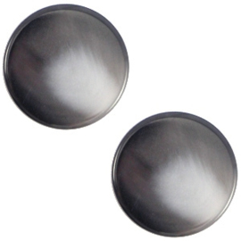 Cabochon Polaris plat 20mm jaquard black grey 35266