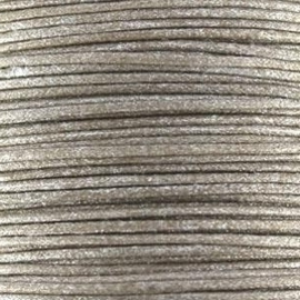 Waxkoord taupe metallic 1mm per meter