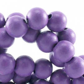 Houten kralen 12mm grey violet purple 10109