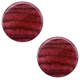 Cabochon Polaris plat 12mm sparkle dust aubergine red 38646