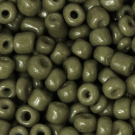 Rocailles 4mm 6/0 khaki green 68249