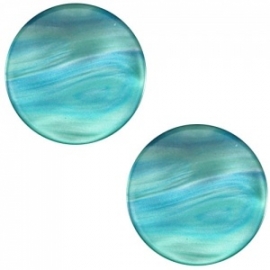 Cabochon Polaris plat 12mm perseo teal blue 30564