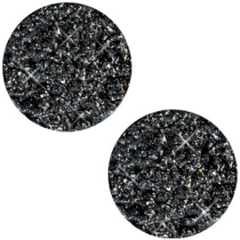 Cabochon Polaris plat 20mm goldstein black 40143