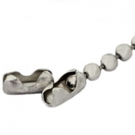 DQ slotje voor 3mm ball chain antiek zilver 6928