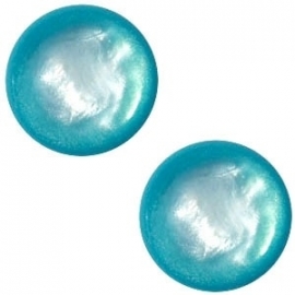 Cabochon Polaris 12mm pearl shine indicolite blue 21887