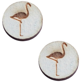 Cabochon plat 12mm hout grey flamingo 42047