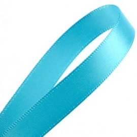 Satijnlint 10mm per meter aqua blauw