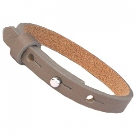 Cuoio armband 8mm leer taupe 18011