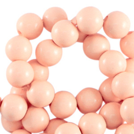 Acrylkraal 6mm rond shiny Peachy rose 77780