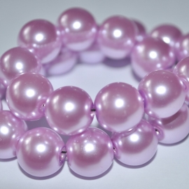 Glasparel 12mm rond licht magenta