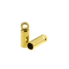 DQ eindkapje voor 2mm metaal goudkleur Pp731