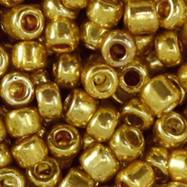 Rocailles 4mm 6/0 metallic shine gold 75884