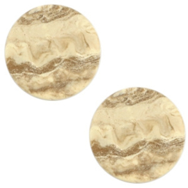 Cabochon Polaris plat 12mm stone look hay beige brown 43831