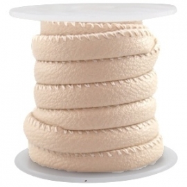 DQ Stitched nappa leer 6x4mm beige 22749