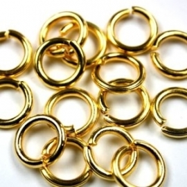 Ringetje 4mm, 0,7mm dik 25 stuks goud