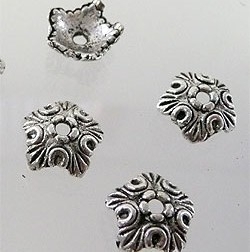 Metaal kapje 10mm antiekzilver