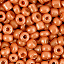 Rocailles 4mm 6/0 orange brown 76998