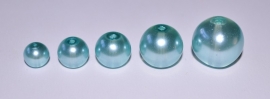 Glasparel 14mm rond ijsblauw