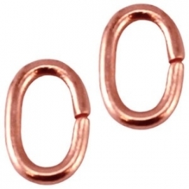 DQ ovale buigring 10x7mm roségoud