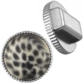 DQ metaal vintage slider voor 20mm cabochon zilver 20193