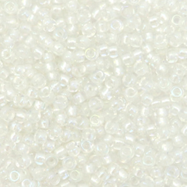 Miyuki rocailles 11/0 (2mm) fancy lined soft white 3637