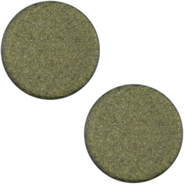 Cabochon Polaris plat 12mm soft tone matt army green 33377