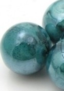 Glaskraal crackle shine 8mm blauwgroen melee mf25709