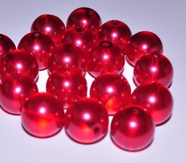 Glasparel 12mm rond rood