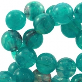 Perla beads 8mm emerald blue zircon 22006