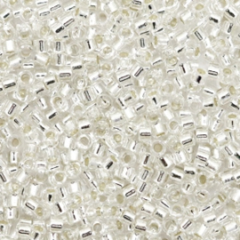 Miyuki delicas 11/0 (2mm) silver lined crystal