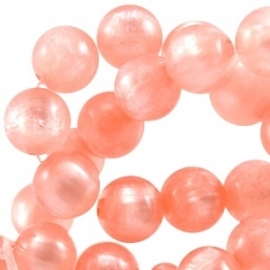 Polaris kraal rond 6mm pearl shine rose peach 22666