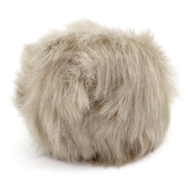 Pompom hanger faux fur taupe 46862