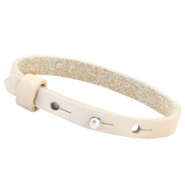 Cuoio armband 8mm leer cream ivory beige 35348