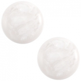 Cabochon Polaris 12mm jais wit beige 27506