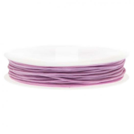 Satijnkoord clear lilac 0,5mm per meter BA012