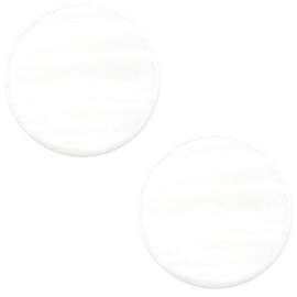 Cabochon Polaris plat 12mm sparkle dust ivory white 38630