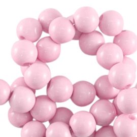 Acrylkraal 6mm rond shiny Sorbet pink 77778