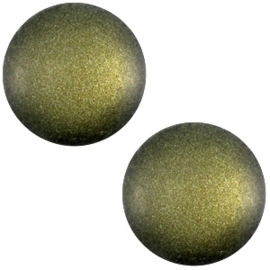 Cabochon Polaris 12mm soft tone matt army green 33381