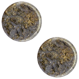 Cabochon Polaris 12mm plat stardust dark grey 38572