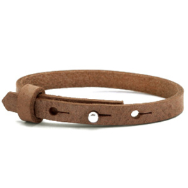 Cuoio armband 8mm leer tan brown 75248