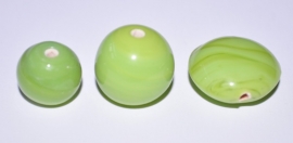 Glaskraal 12mm plat rond lime