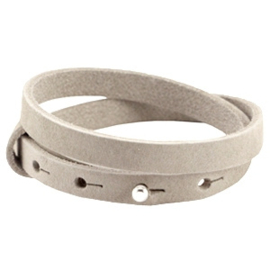 Cuoio armband dubbel 8mm leer grey brown 30344