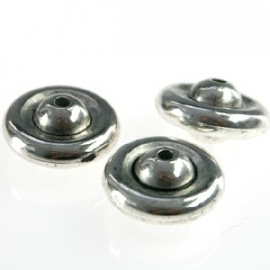 Disc 12mm antiekzilver metallook