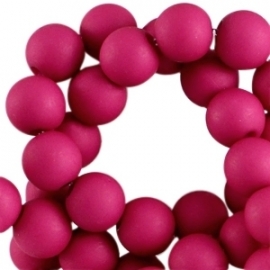 Acrylkraal 6mm rond mat fuchsia 33574